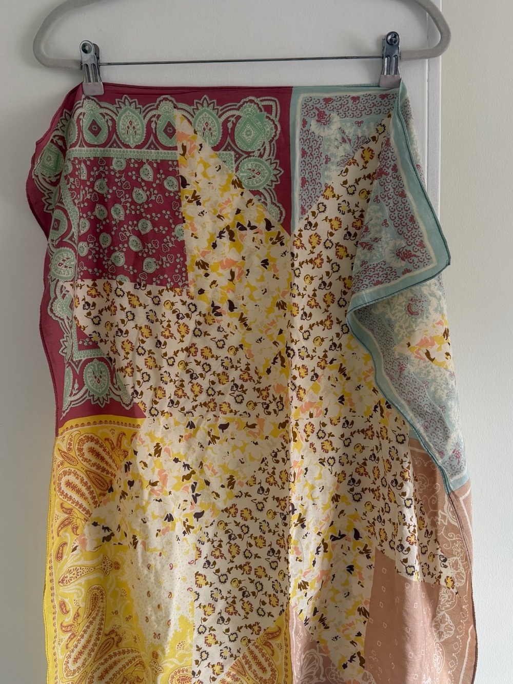 Free People Multicolor Patchwork Floral Bandanna